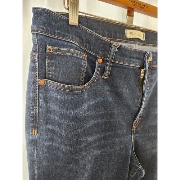 Madewell 9" Mid Rise Skinny Jeans Blue Pants Womens Size 32 Dark Wash Denim - Picture 5 of 15